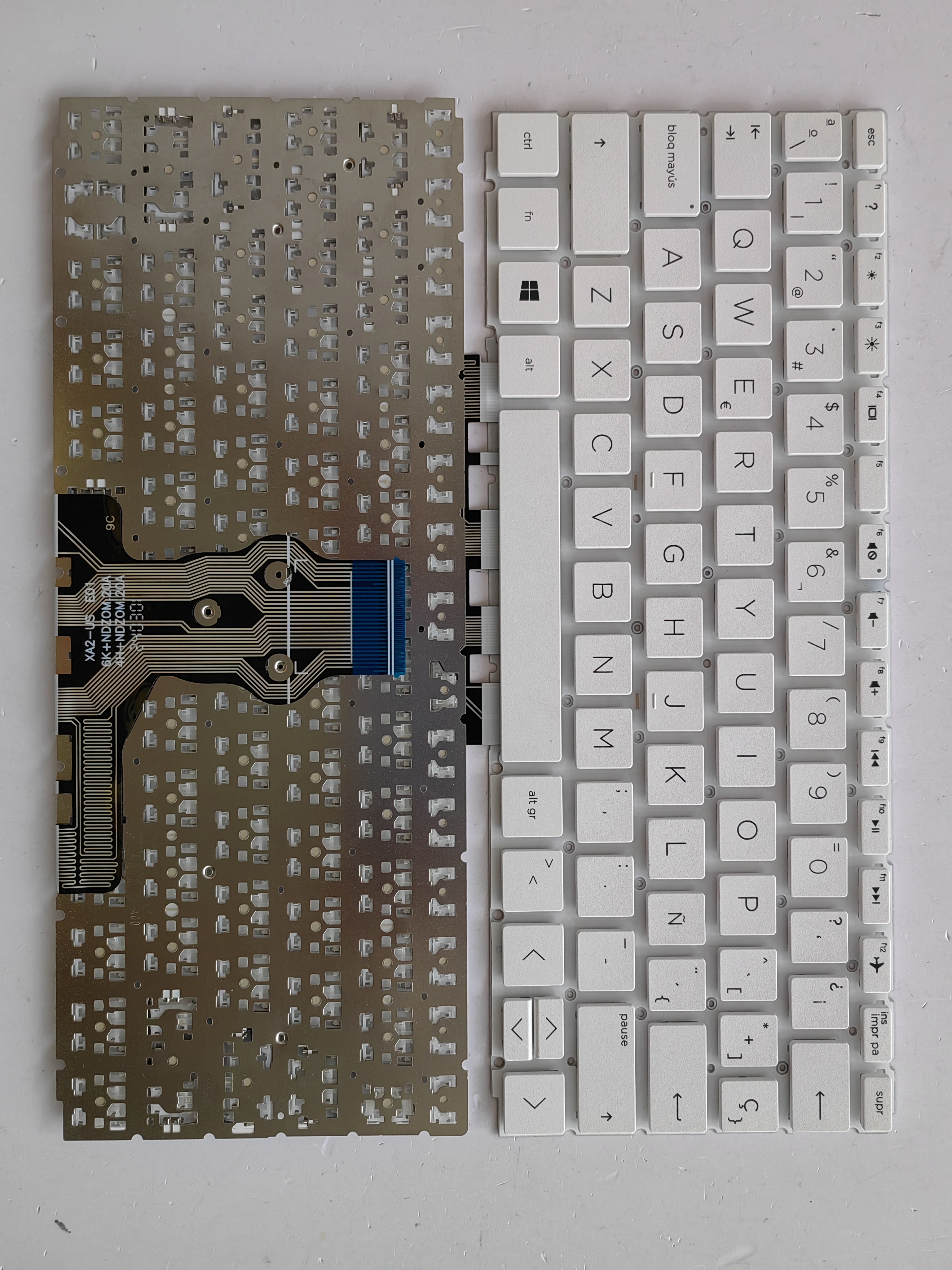 Picture of New Replacement Laptop Keyboard For HP 11-AD small carriage return WHITE SP Layout